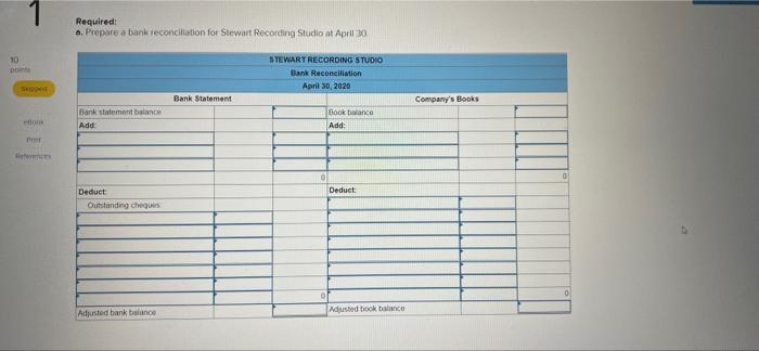 Book balance $30,505 Bank statement balance Add Deposit of March 1 in