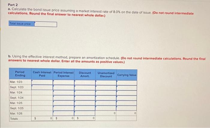 price assuming a market interest rate of 6% on the date of