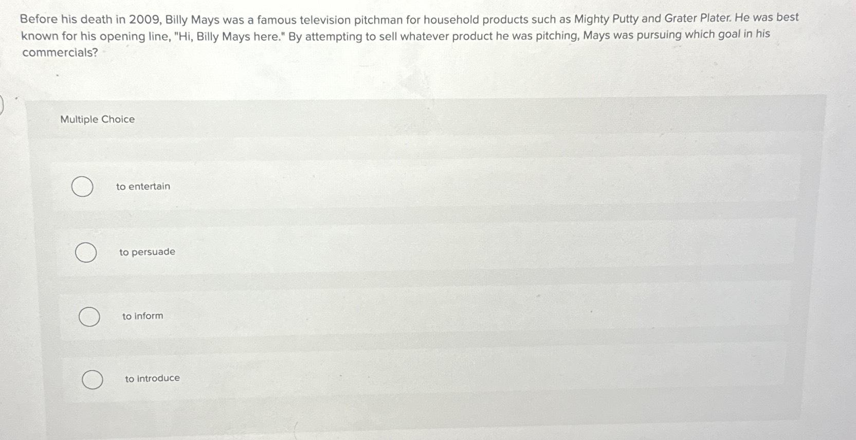  Before his death in 2009, Billy Mays was a famous television