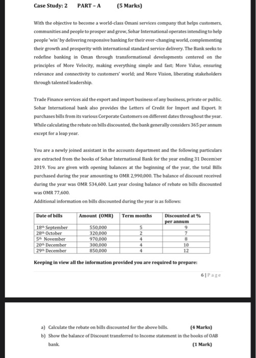  Case Study: 2 PART -A (5 Marks) With the objective to