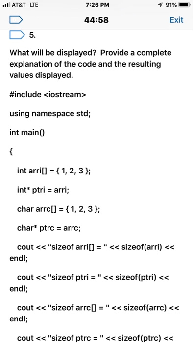 30; p num 3; *p 40; AT&T LTE 7:25 PM 91% 45:43