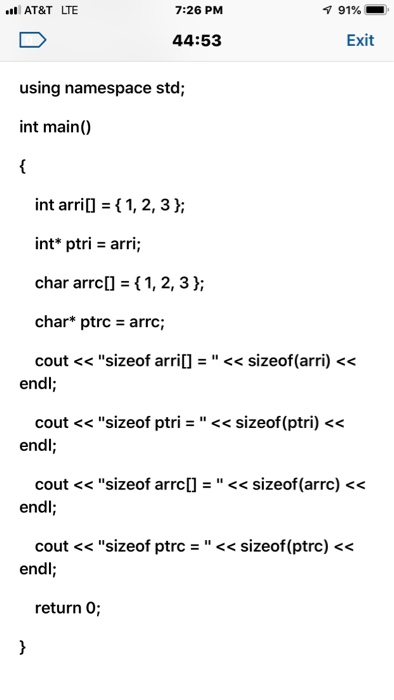 Exit intnum[5] int* p; p num; *p 10; *p 20; p =
