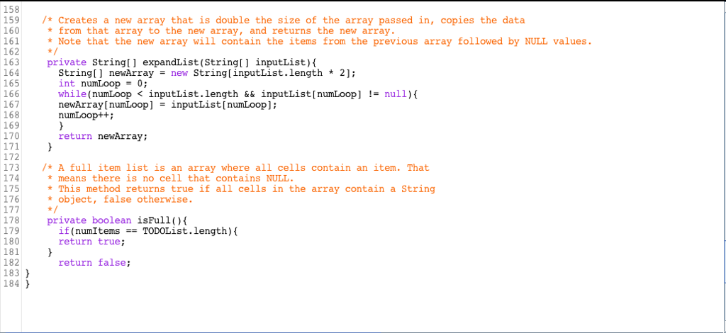 TODOListTest.addOneItemTest: Null Pointer Exception TODOListTest.removeLastItemTest: Null Pointer Exception I would work on