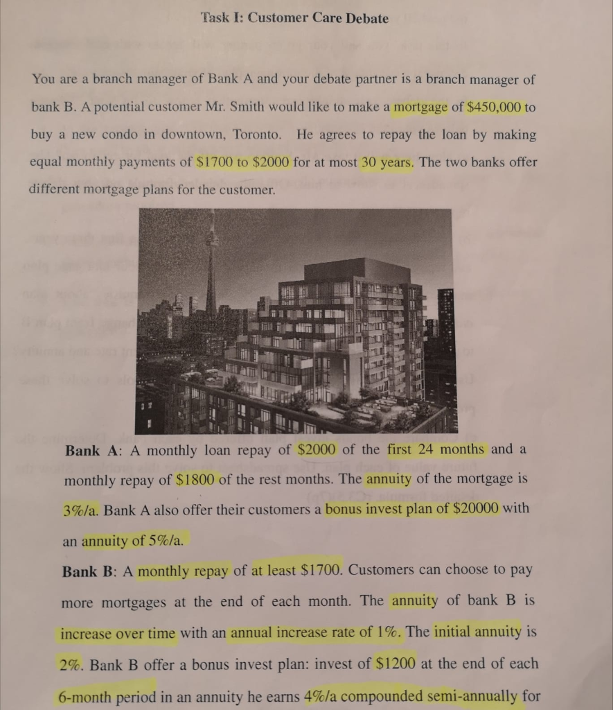 ii need help with this questions Task I: Customer Care Debate You