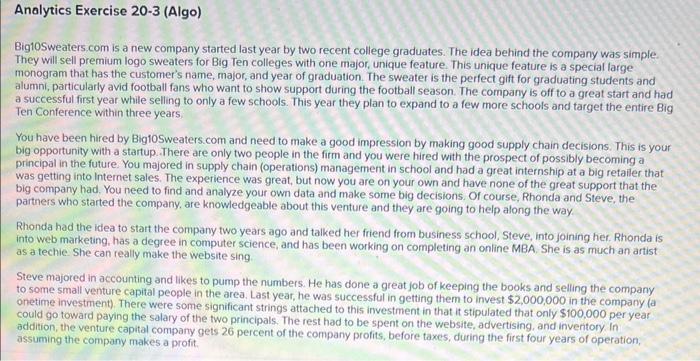 I know the problem is long but please help. I will rate