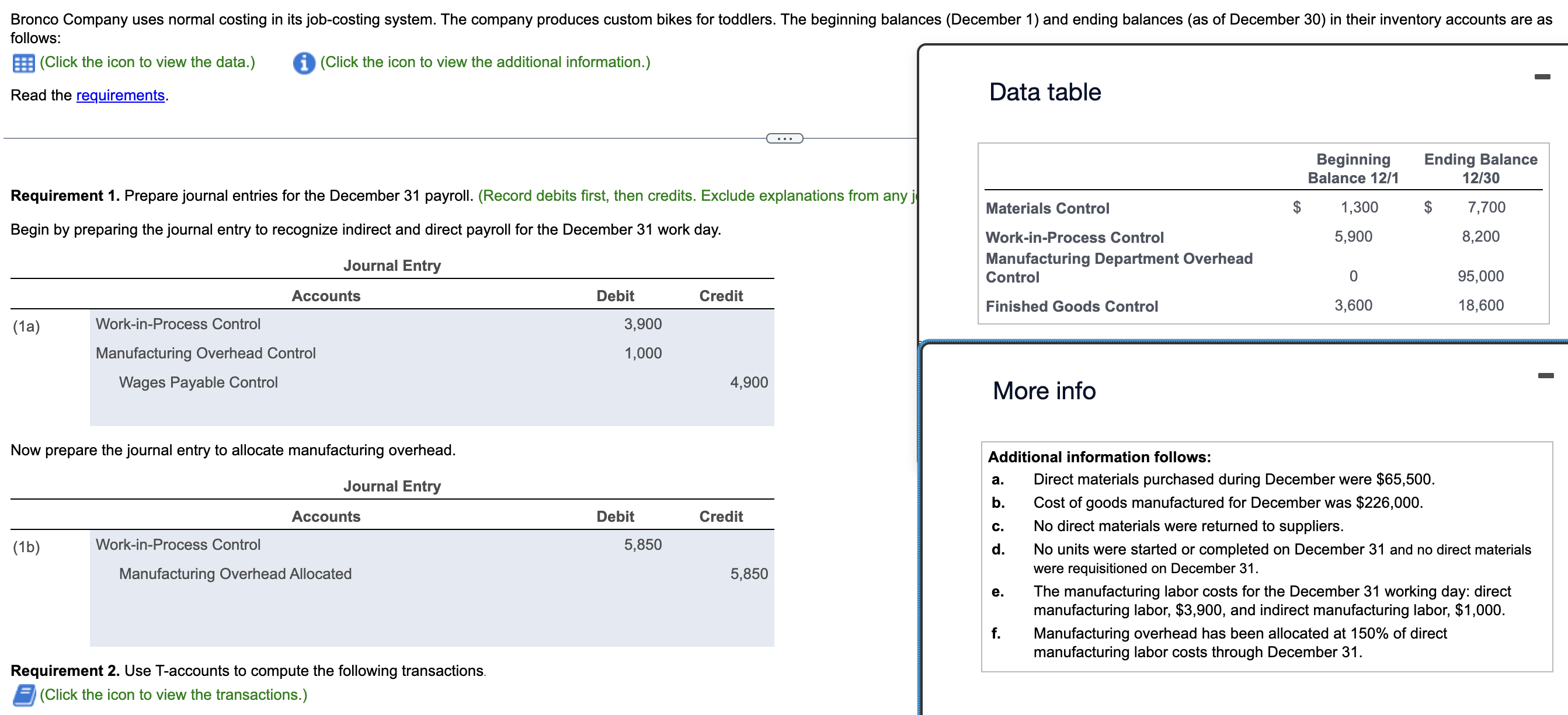 please help! Read the Data table Requirement 1. Prepare journal entries for