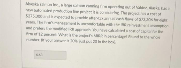 of return analysis for a single project: always result in the same