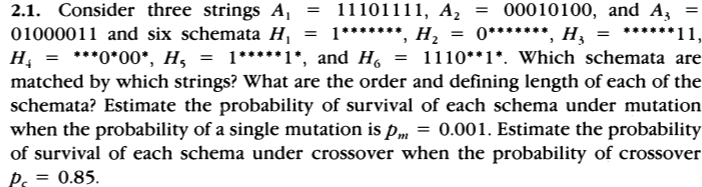  2.1. Consider three strings A-11101111, A2 - 00010100, and A, -