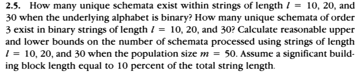 schemata? Estimate the probability of survival of each schema under mutation when