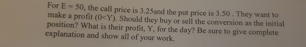 CE-PE=X - Ee (1-1) ; OKT where X is the price of