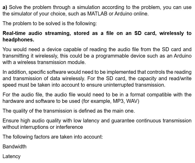  a) Solve the problem through a simulation according to the problem,
