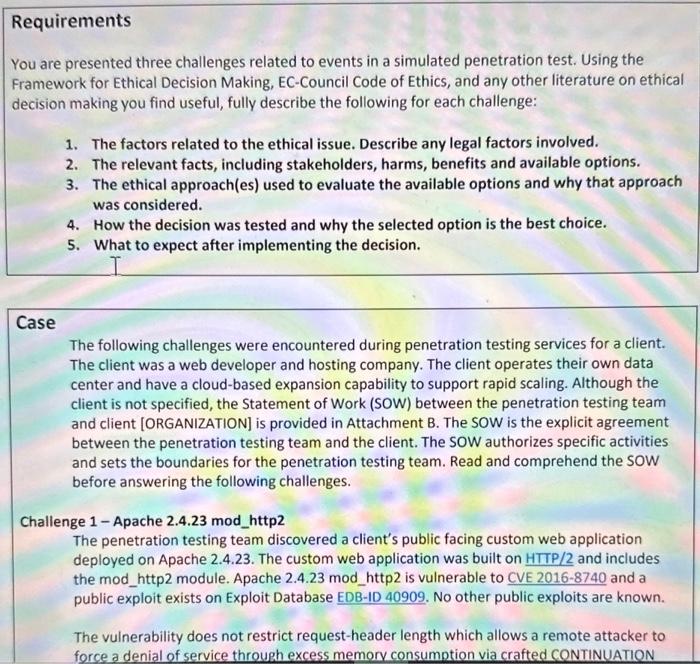 need help working this out pls You are presented three challenges related