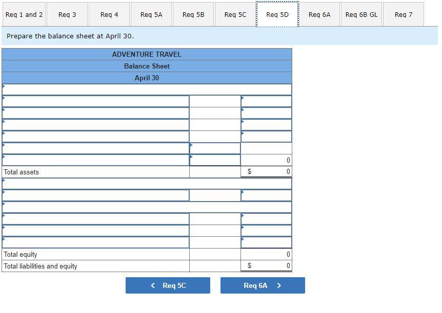 $1,800 cash for the first month's (April) rent. April 4 The company
