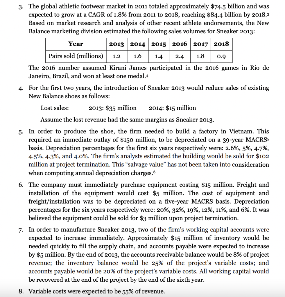 case 1. Should the following be included in your cash flow estimation