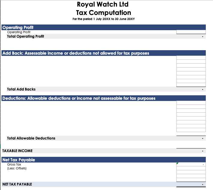 value method to depreciate its assets and chooses the option of self-assessment