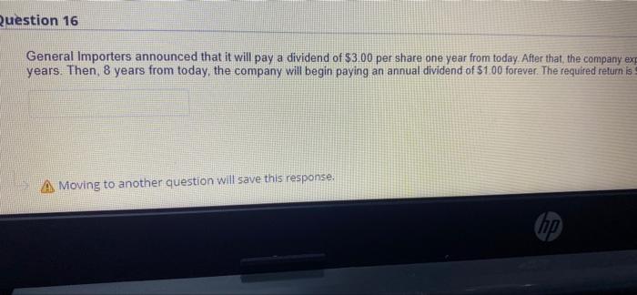 Importars announced that it will pay a dividend of $3.00 per share