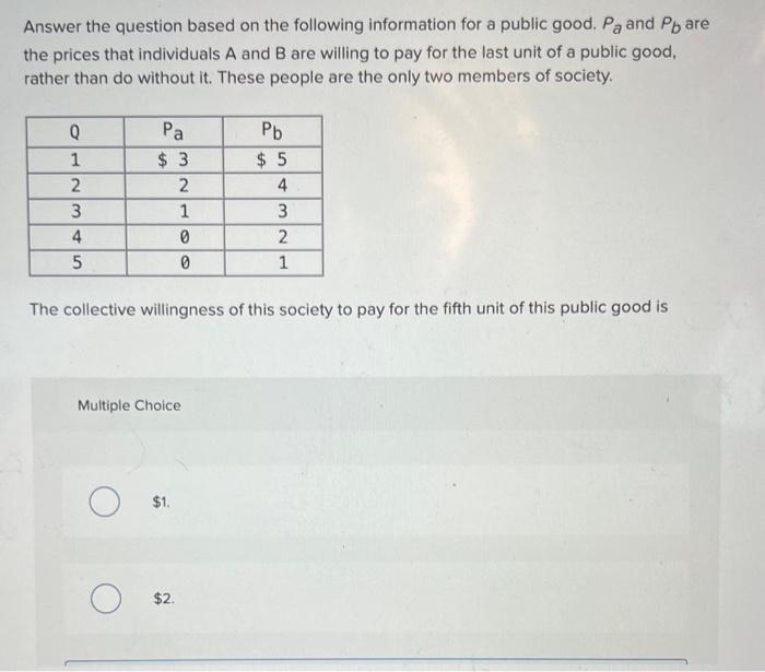  Answer the question based on the following information for a public