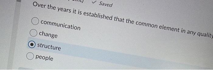  Over the years it is established that the common element in