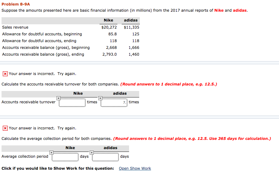  Problem 8-9A Suppose the amounts presented here are basic financial information