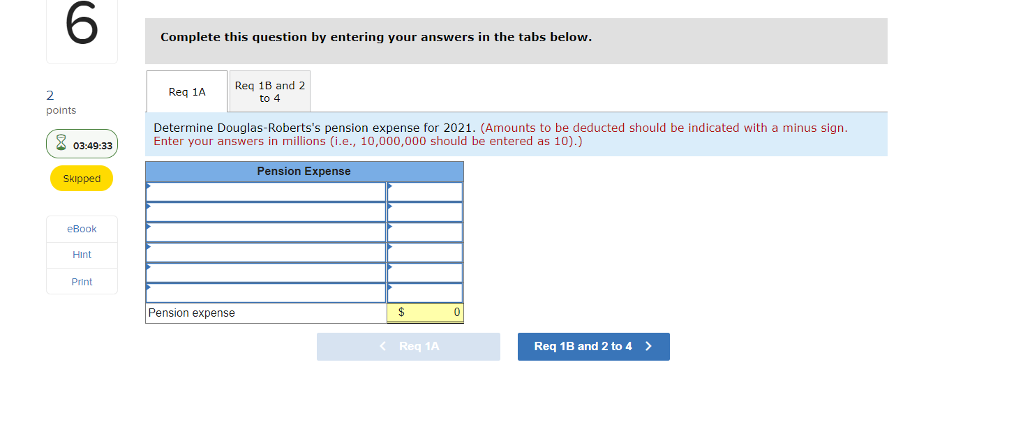 PBO and plan assets of Douglas-Roberts Industries during 2021: $ 21 million