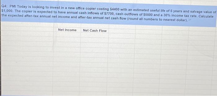 Question 1 Question 2 Question 3 Show all calculations Q5: CPP Company