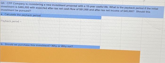 is considering a new investment proposal with a 15-year useful life. What