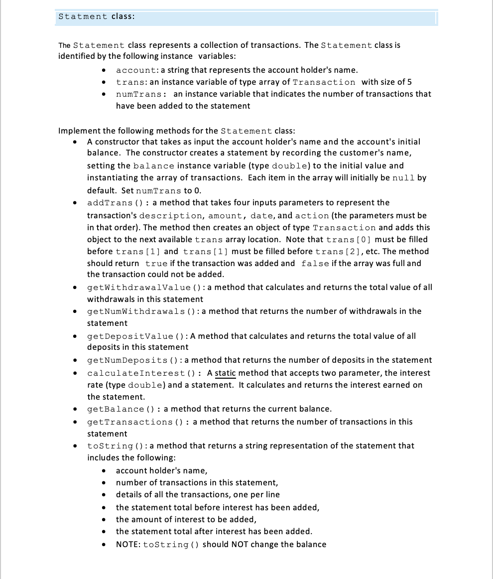 solving a problem using object-oriented programming and specifically you will use the