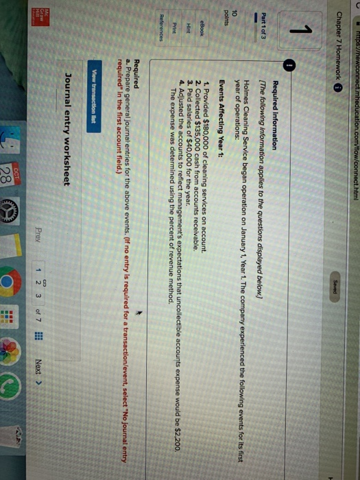  on.c t.html Chapter 7 Homework Required information The following information applies