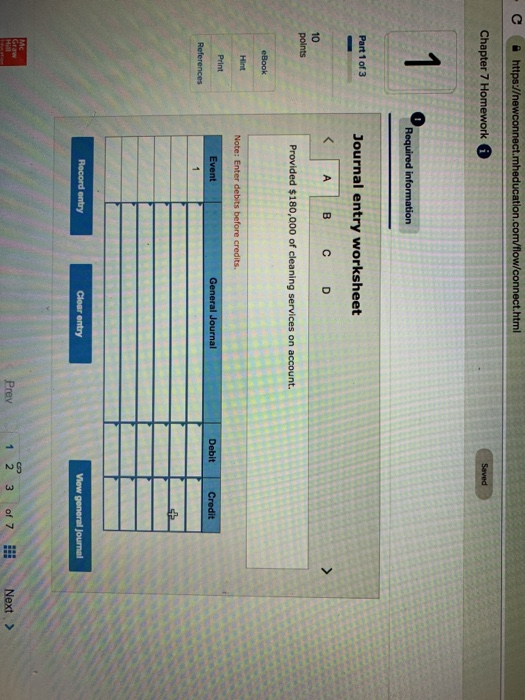 to the questions displayed below. Part 1 of 3 Holmes Cleaning Service