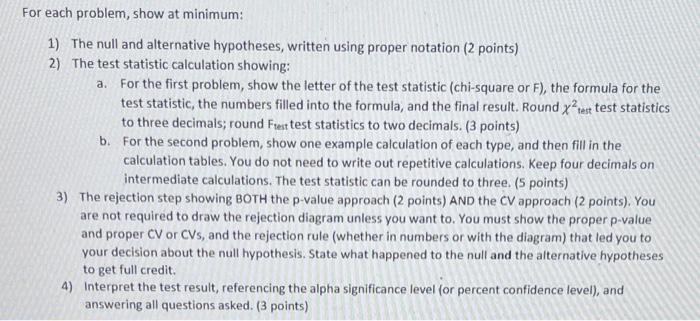 Please answer both questions clearly and with detail For each problem, show