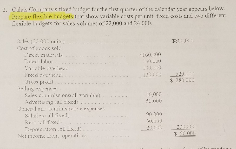 acc 212 prepare flexible budget 