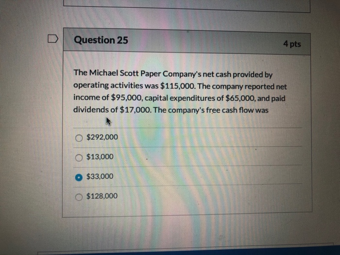 sections of the statement of cash flows. is determined by the industry