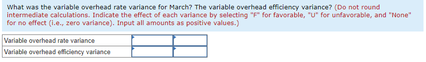 " U " for unfavorable, and "None" for no effect (i.e., zero