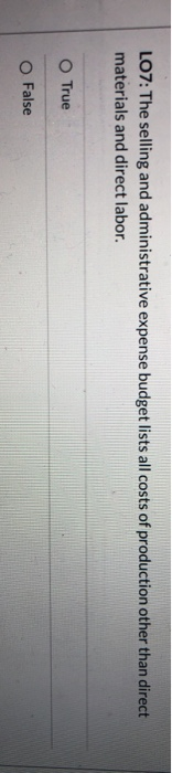 a production budget, if the number of units in finished goods inventory