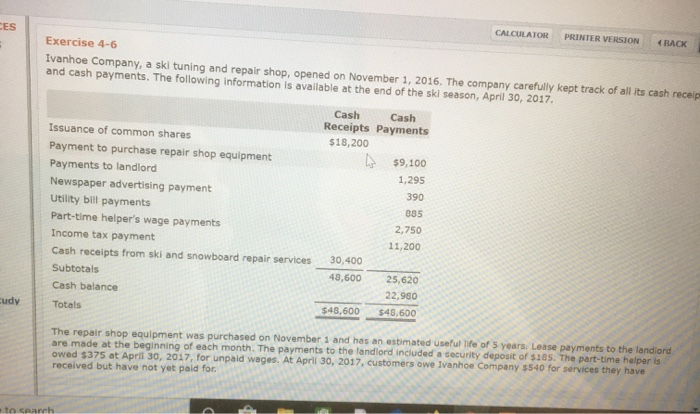 CES CALCULATOR PRINTER VERSION