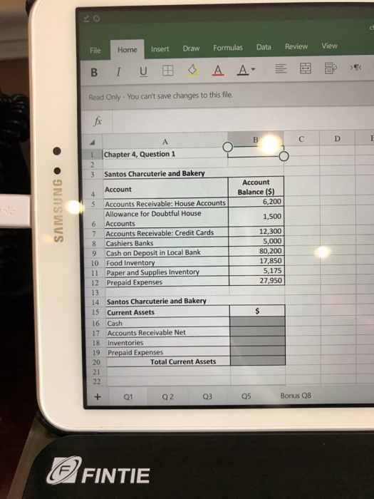  Home Insert Draw Formulas Data Review View Read Only- You can't