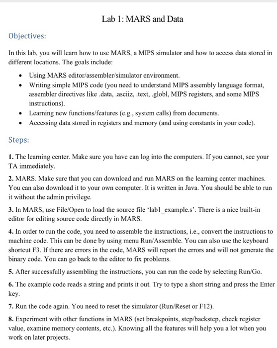  This is to be done in MARS Its from class -