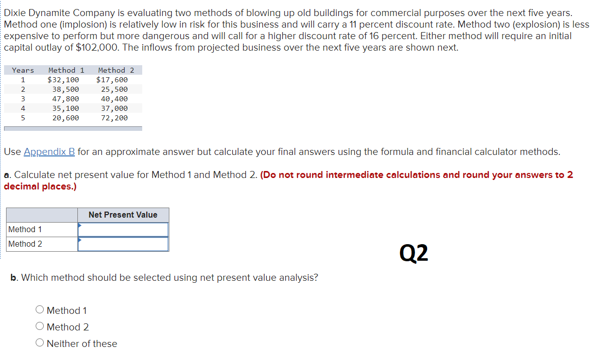 outcomes for three investment alternatives and their probabilities of occurrence are given