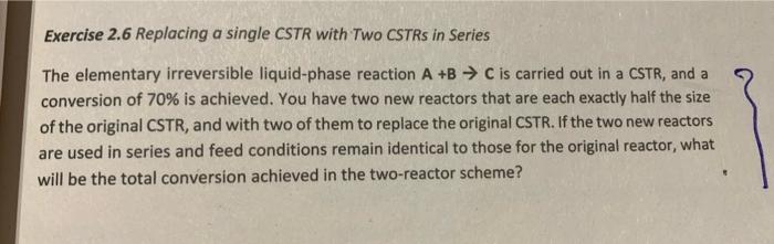  s The elementary irreversible liquid-phase reaction A +B C is carried