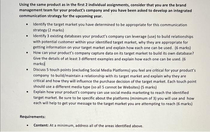  . . Using the same product as in the first 2