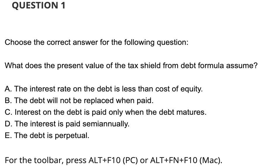 Choose the correct answer for the following question: What does the