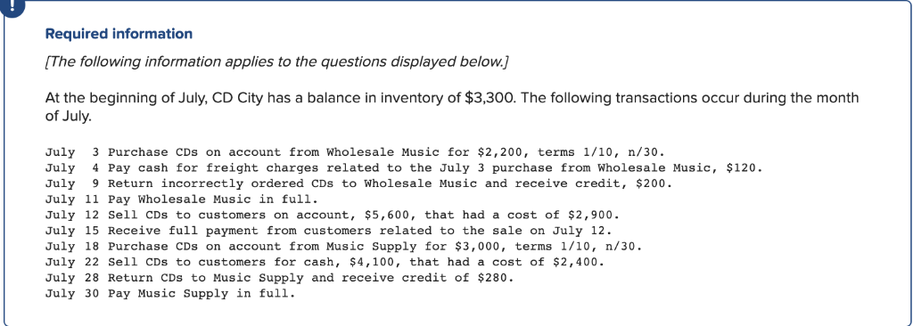 Please! Help me with these three tables!!! Required information [The following information