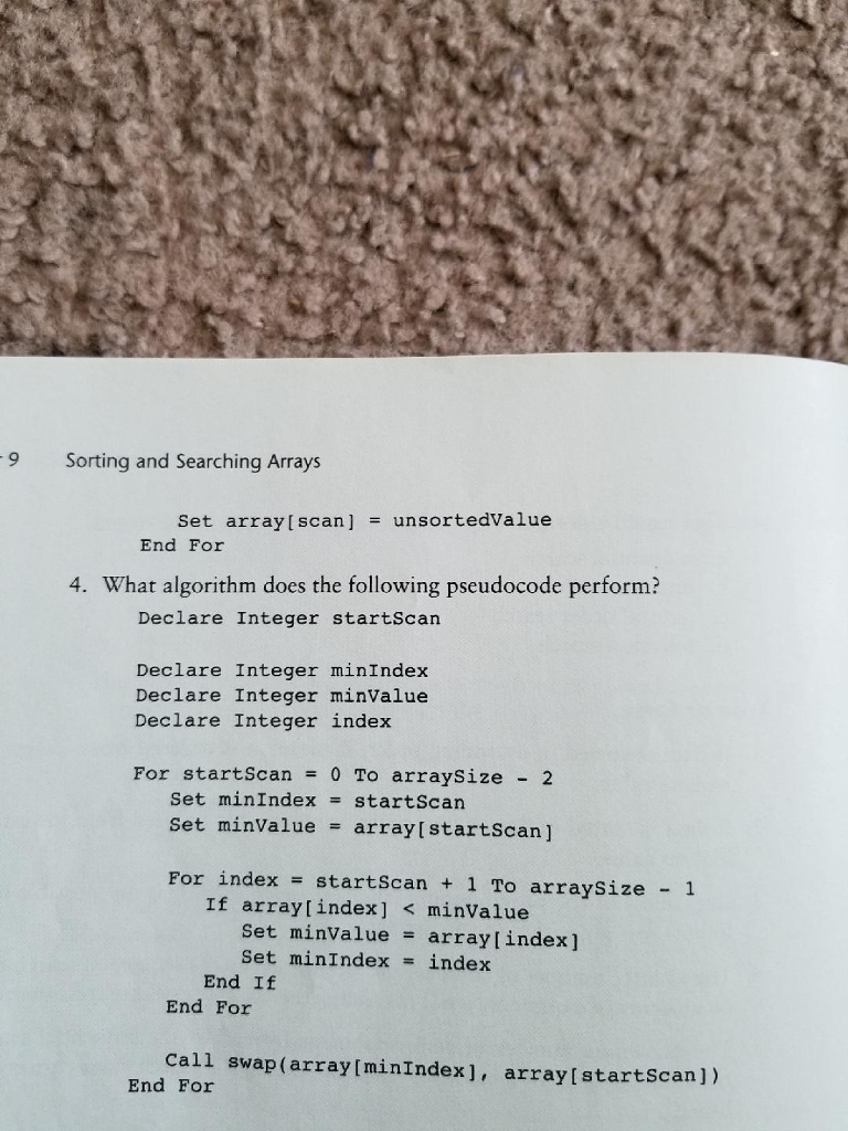 please help me answer this java question 9 Sorting and Searching Arrays