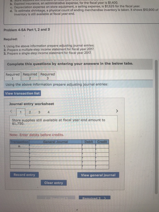gross margin, acid-test, and current ratios LO A1, A2, P3, P4 (The
