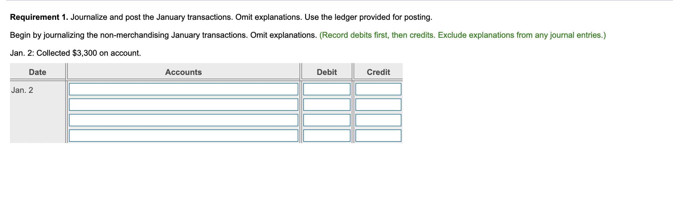 Paid the supplier for the T-shirts purchased on January 3, less discount