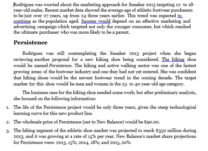 net cash flow? 3. Does Persistence appear attractive from a quantitative standpoint?