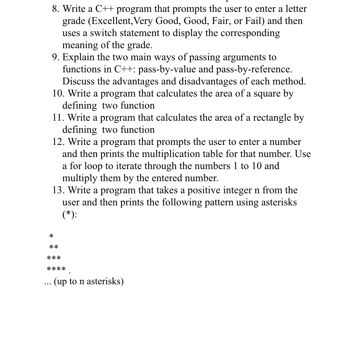  Write a C++ program that prompts the user to enter a