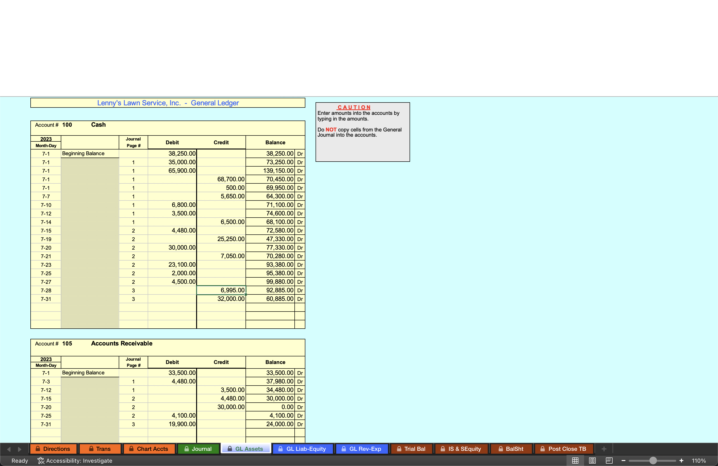 \hline 150 & Accumulated Depreciation \\ \hline 155 & Liabilities: \\ \hline