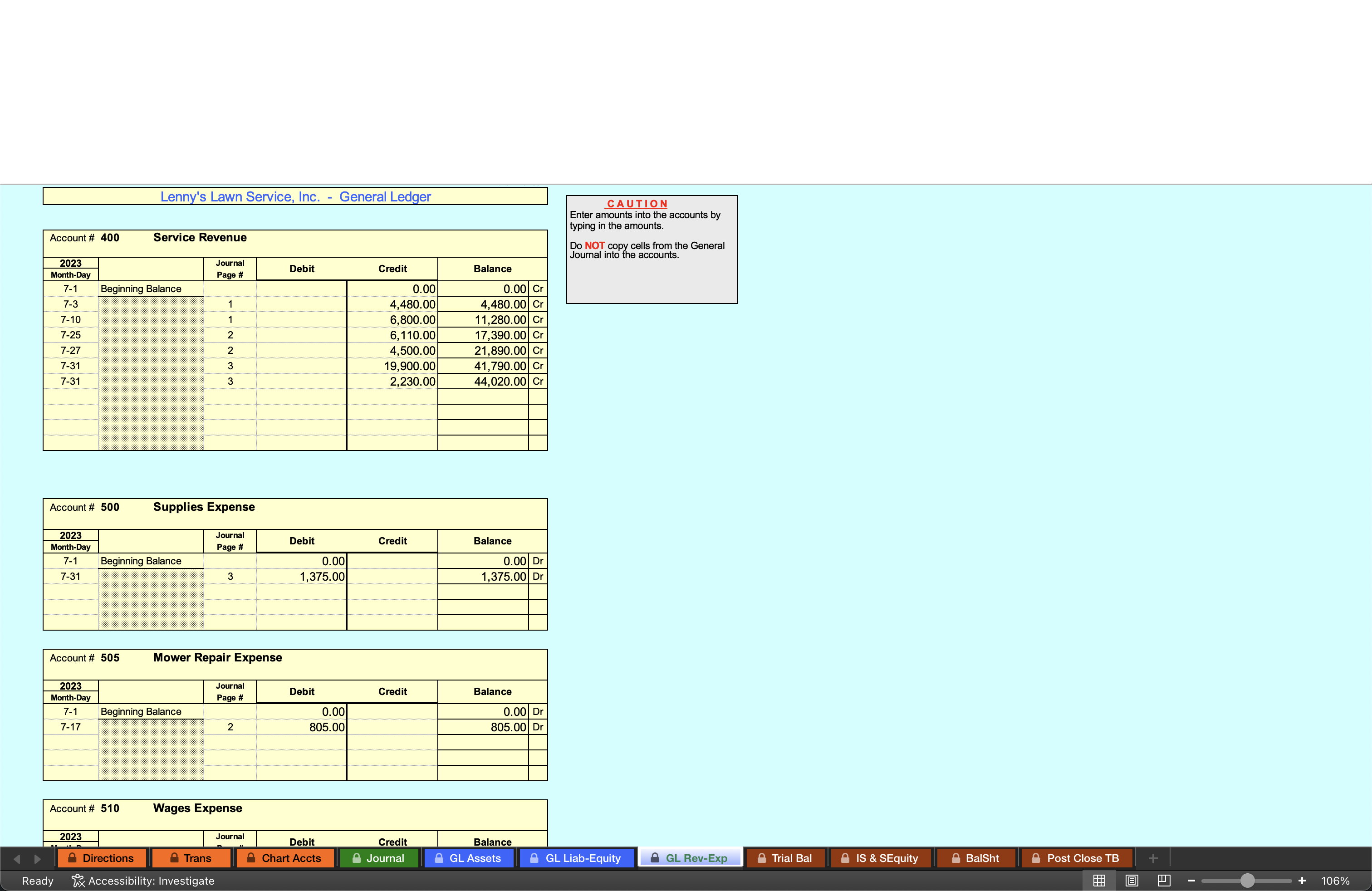 & Equity: \\ \hline 300 & Common Stock \\ \hline 305 &