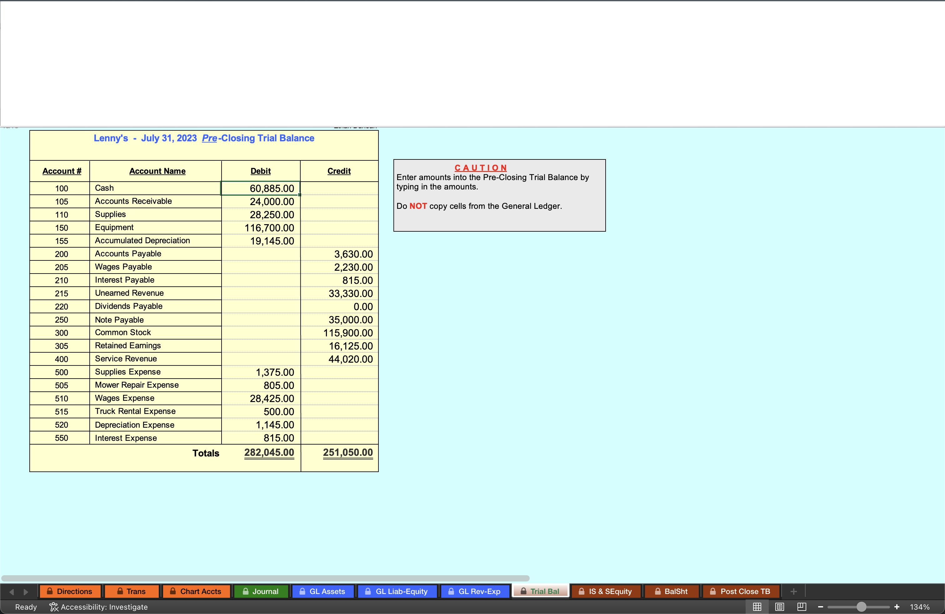 \\ \hline & Expenses: \\ \hline 500 & Supplies Expense \\ \hline